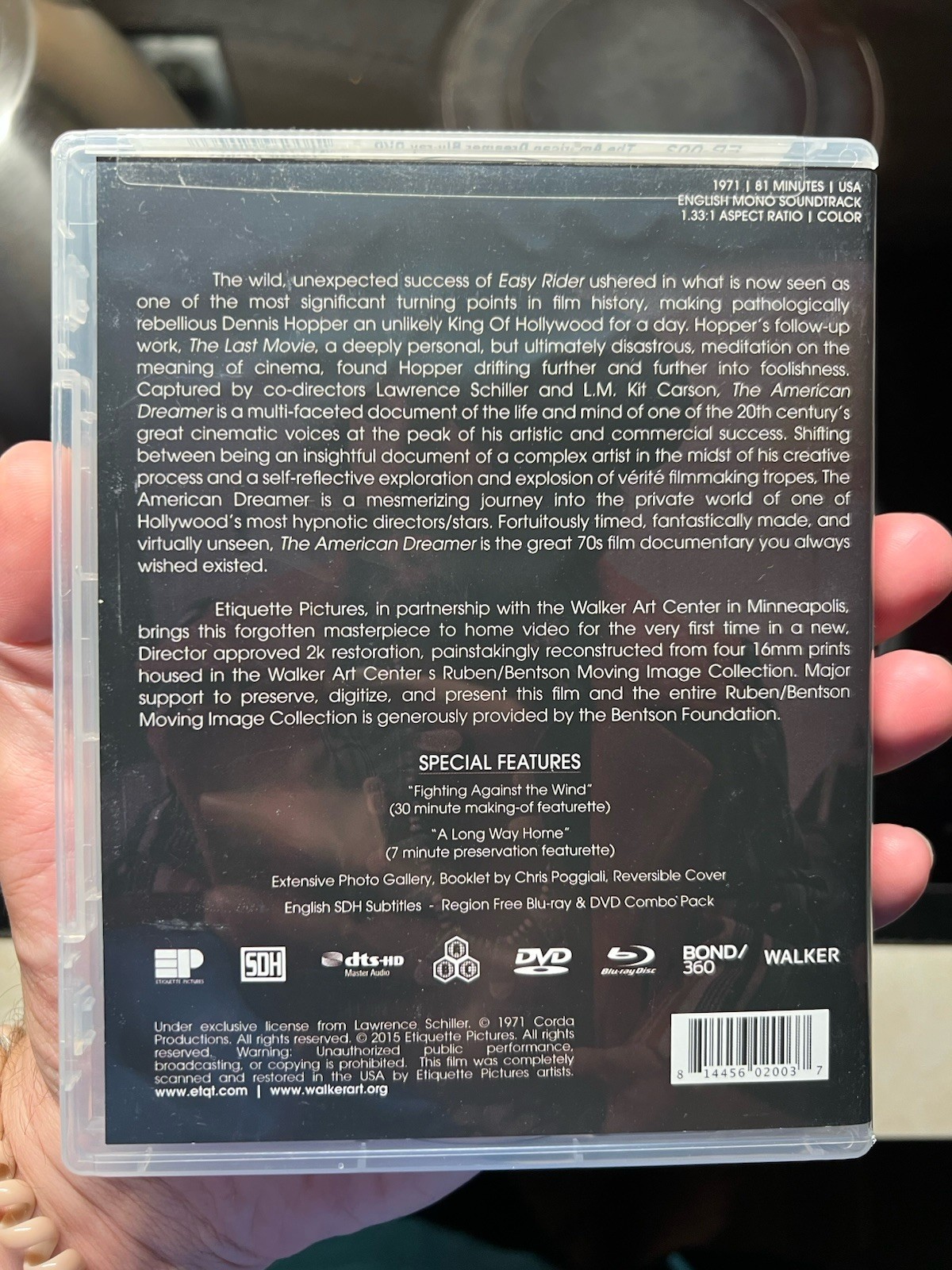 The American Dreamer (Blu-ray + DVD, 1971) *Dennis Hopper* OOP Rare-LIKE NEW!!