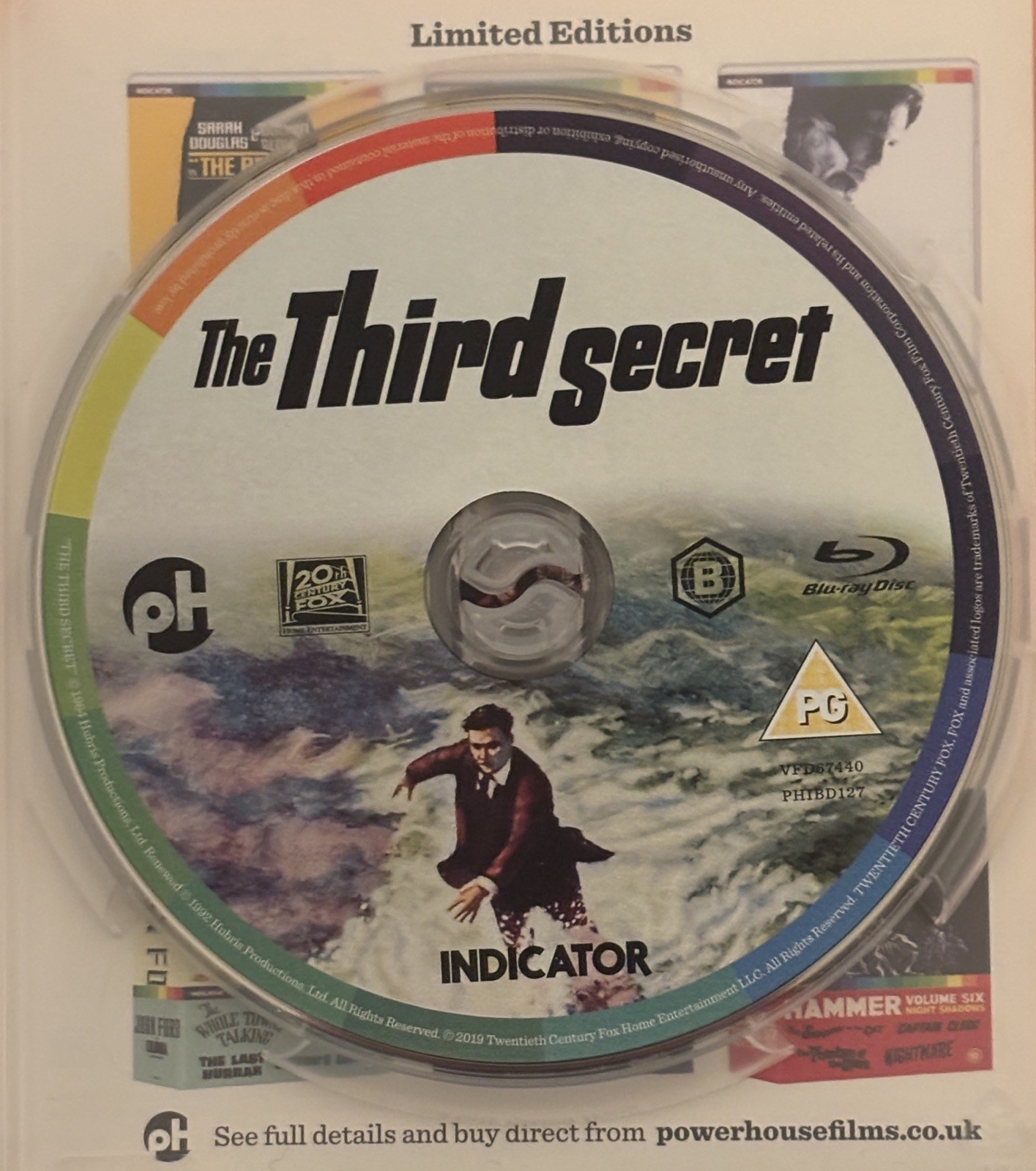 The Third Secret 1964 OOP Indicator/Powerhouse Films REGION B Blu-Ray Like New