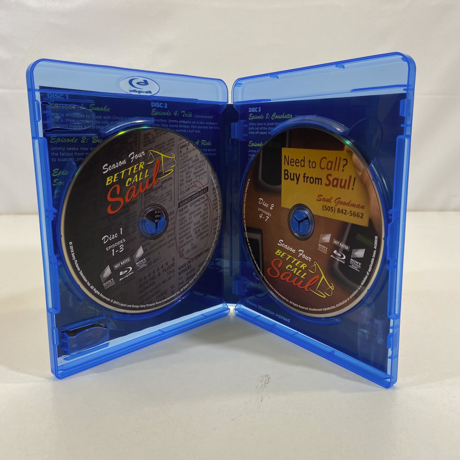 Better Call Saul Season 4 Sony Pictures 3 Disc Blu-ray Set 2019 Bob Odenkirk