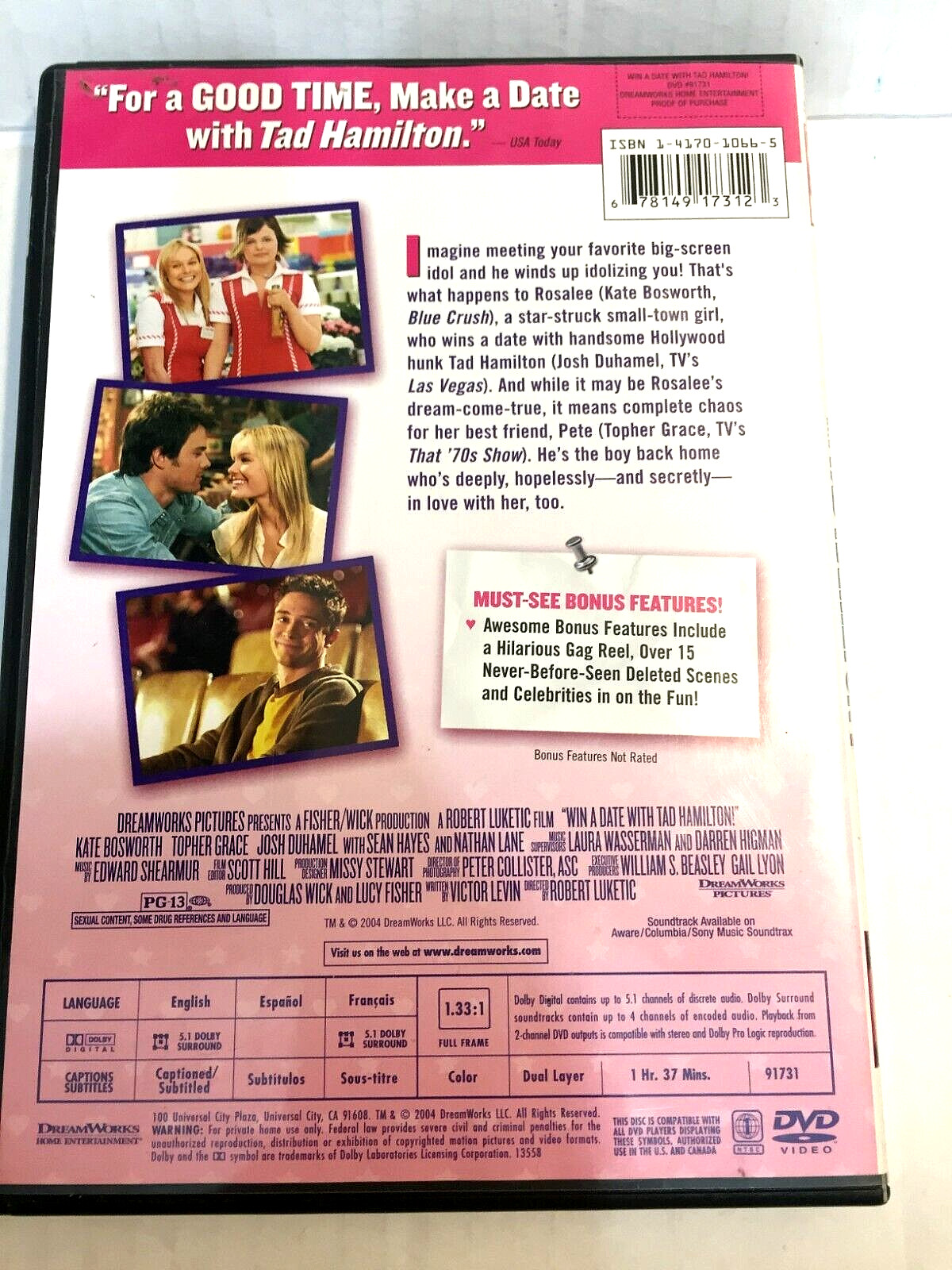 Win A Date With Tad Hamilton DVD Ships Same Day with Tracking