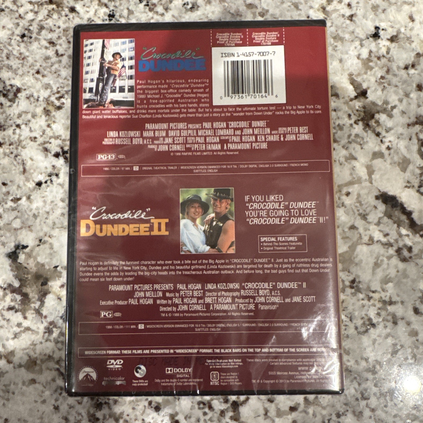 Crocodile Dundee / Crocodile Dundee II DVD 1988 Double Feature Paul Hogan