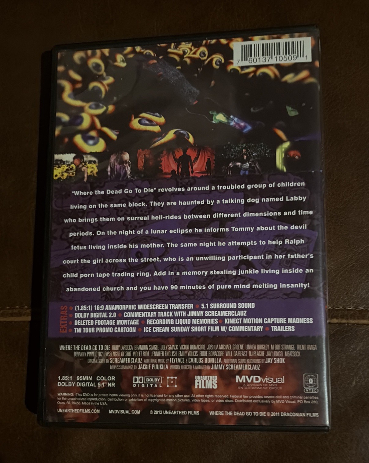 Where the Dead Go to Die DVD (2012) Animated Unearthed Films MVD RARE OOP USED