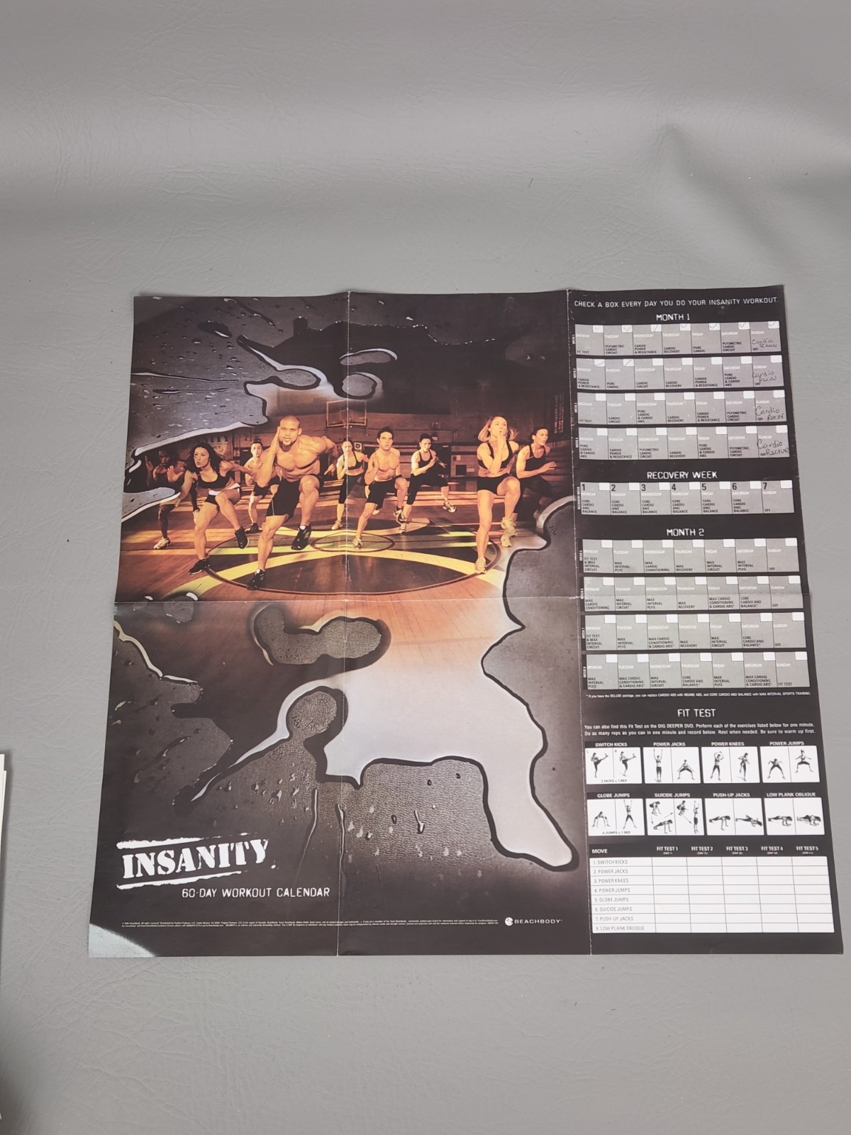 Insanity Workout Program Beach Body 10 DVD Set 60 Day Program Deluxe Kit +3 Disc