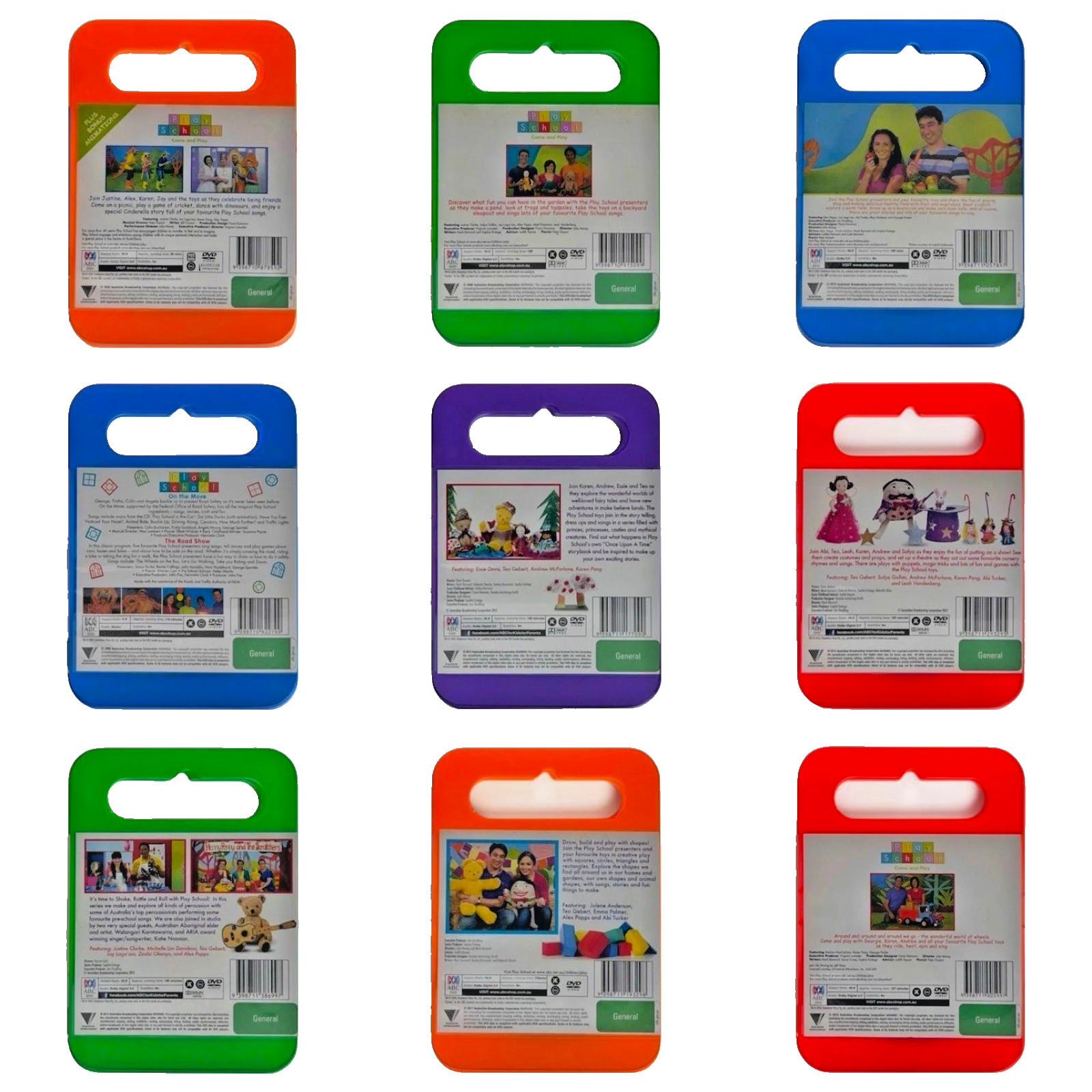 Play School Australia 9x DVD Bundle [ABC Kids, Come & Play] – Region 4, PAL