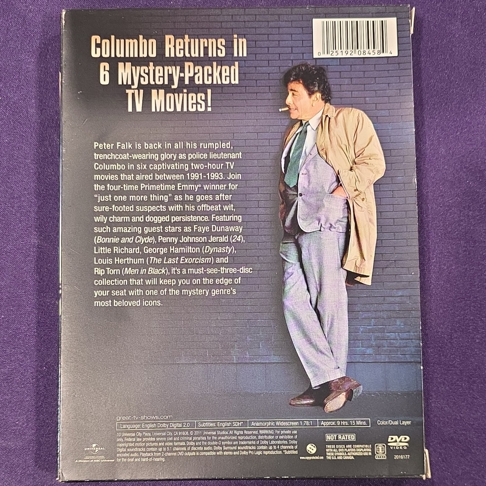 Universal Studios Columbo DVD Box Set Bonus Episode Behind The Scenes Peter Falk
