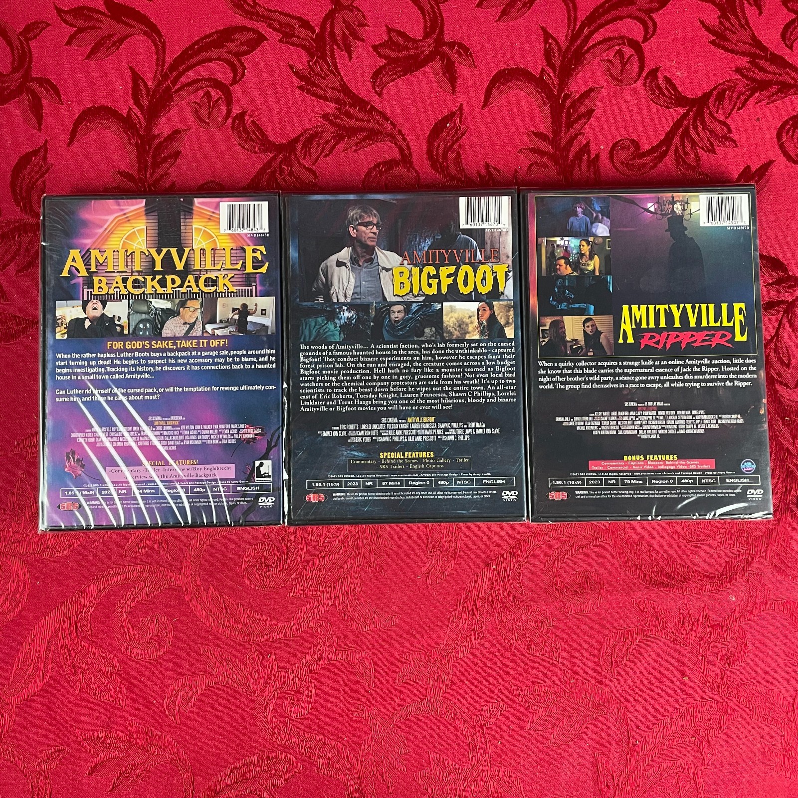 SRS CINEMA AMITYVILLE MOVIE BUNDLE (DVD) Avery Guerra, 4 Films, Region FREE/0