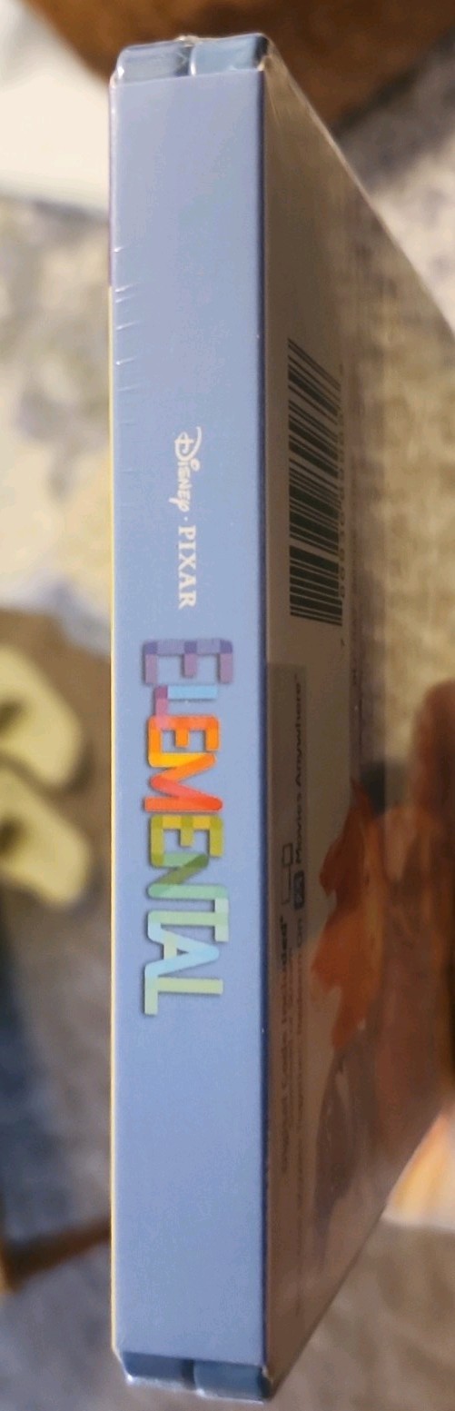 ELEMENTAL *Rare* Best Buy Exclusive 4K Ultra HD Blu-ray + Digital Steelbook New!