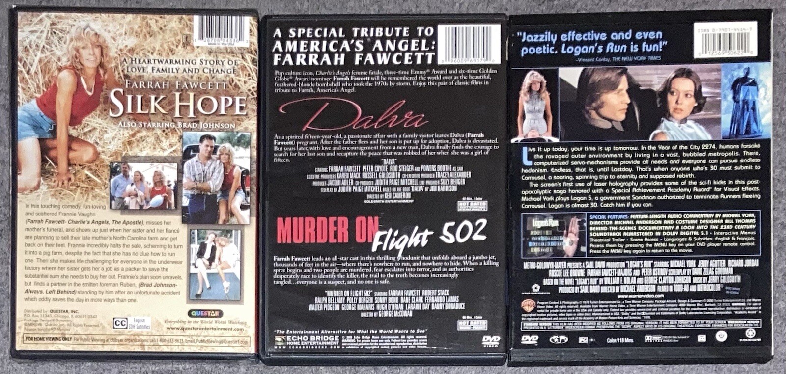 Farrah Fawcett DVD Collection: Dalva/Silk Hope/Logan’s Run/Murder On Flight 502