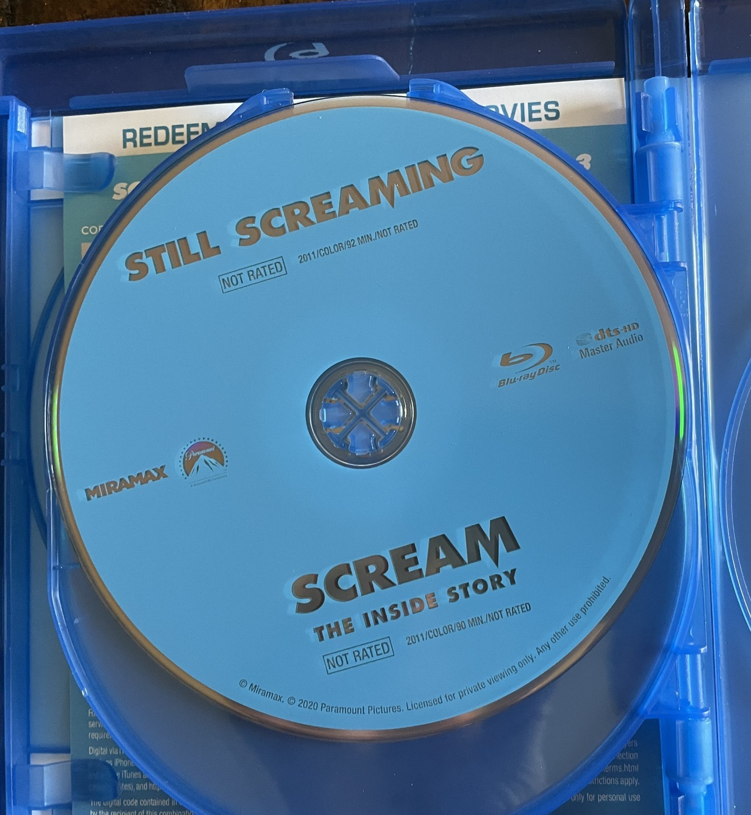 Scream: 3-Movie Collection (Blu-ray) plus bonus disc and digital codes Brand New