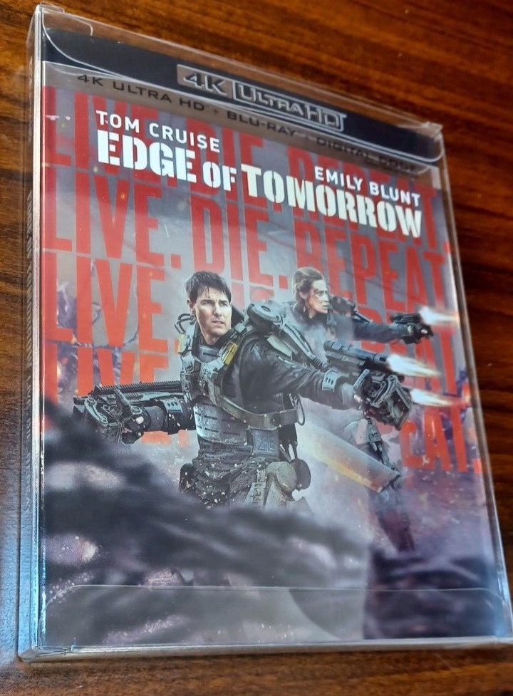 Edge of Tomorrow -Live Die Repeat (4K)SLIPCOVER w/PROTECTIVE SLEEVE-NEW-Free S&H