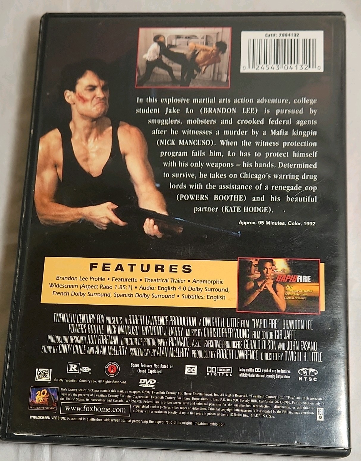 20th Century Fox Rapid Fire DVD Widescreen R 2002 95m 1.85:1 Lee