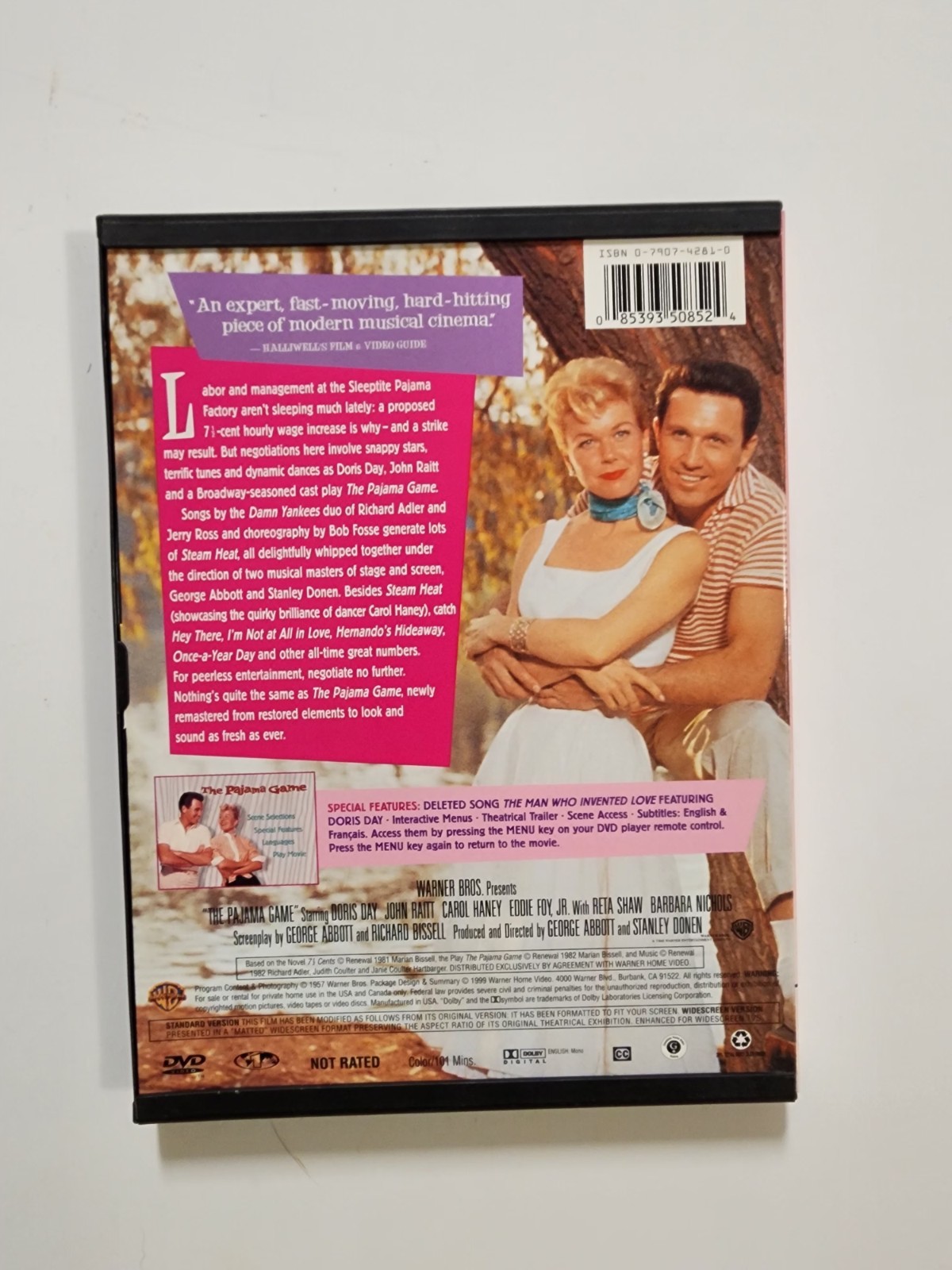 Warner Bros. The Pajama Game DVD 1957 Doris Day Musical NR 101 min Subs