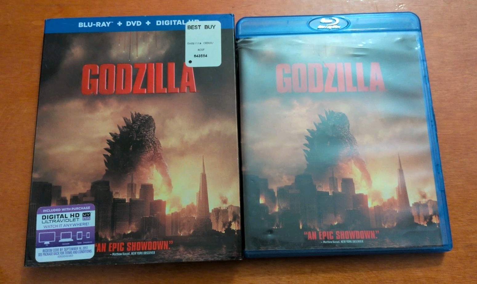 Godzilla Blu-ray Ken Watanabe Bryan Cranston Elizabeth Olsen Gareth Edwards