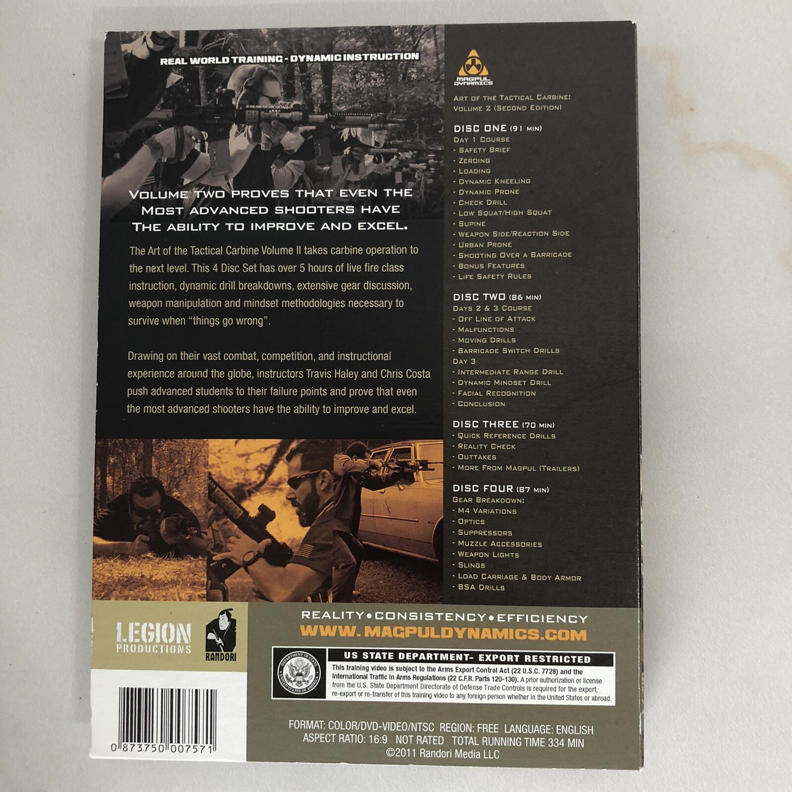 The Art Of Tactical Carbine Volume 2 DVD 4 Disc Set