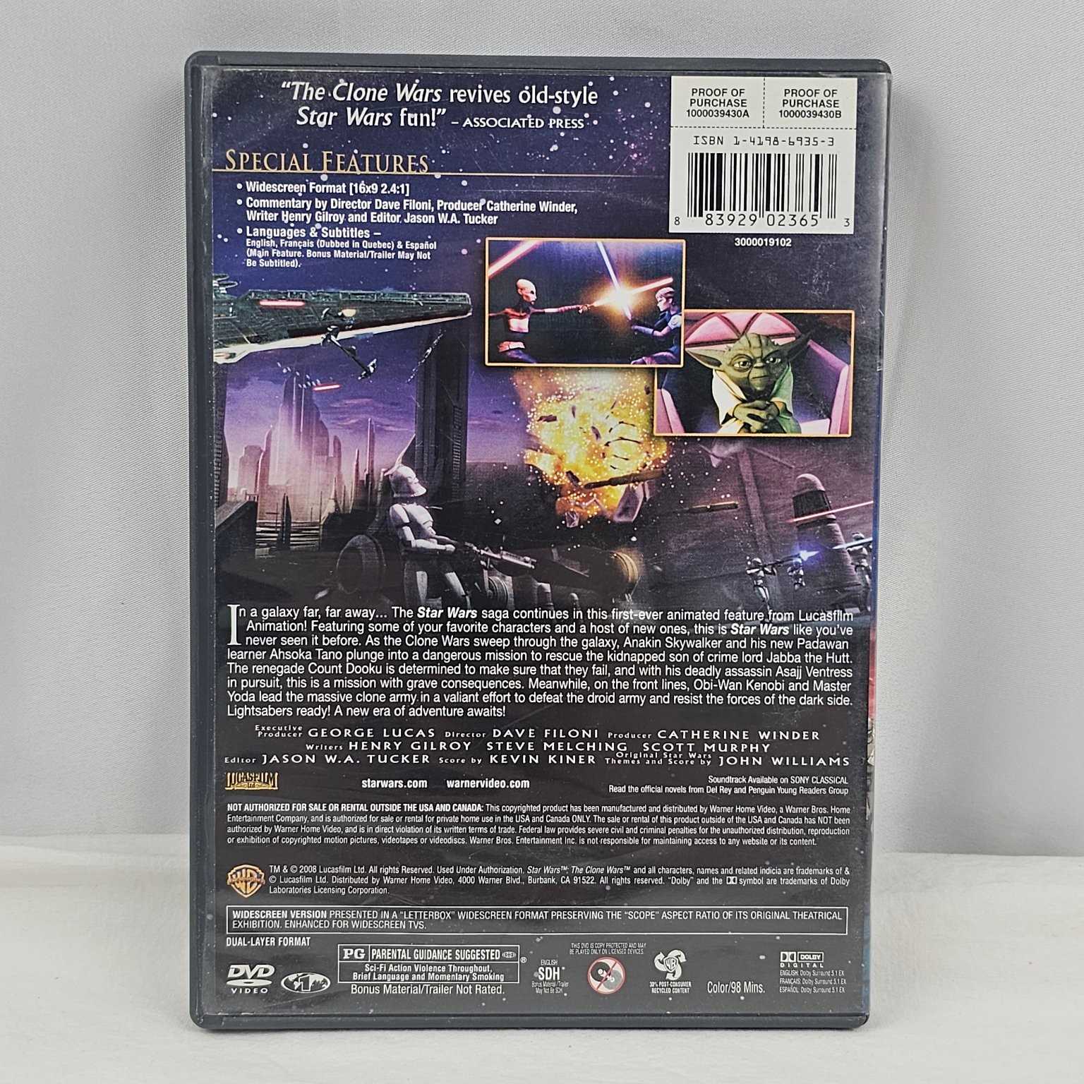 Star Wars The Clone Wars DVD 2008 Director Dave Filoni Commentary