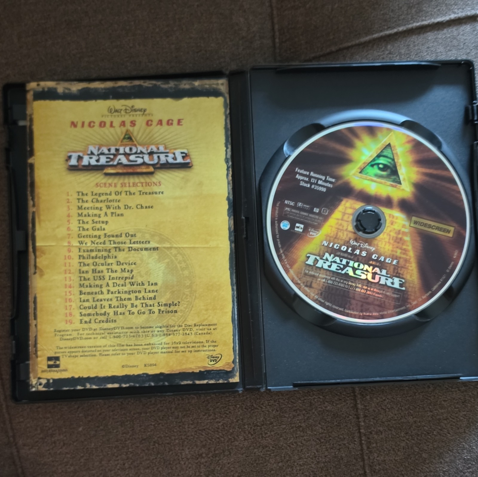 Walt Disney National Treasure (2005) PG DVD Widescreen Book Included Cage
