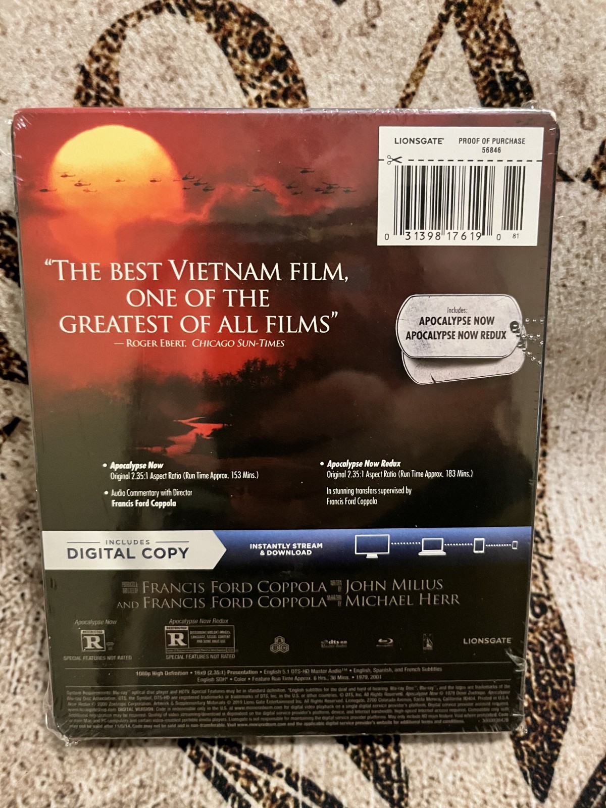 Apocalypse Now & Redux:NEW/Sealed/1st. Ed. Preorder/STEELBOOK/SEALED/B.R., Dig.
