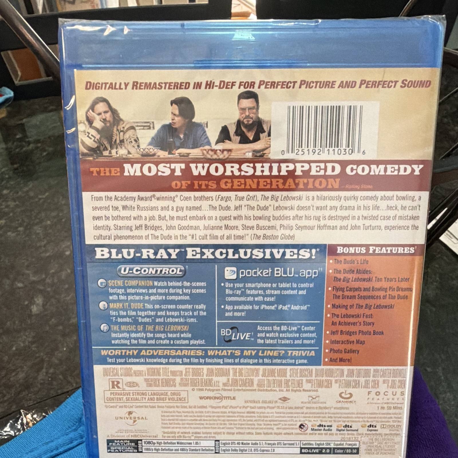 The Big Lebowski Blu-ray Digitally Remastered Bonus Features R 119 min