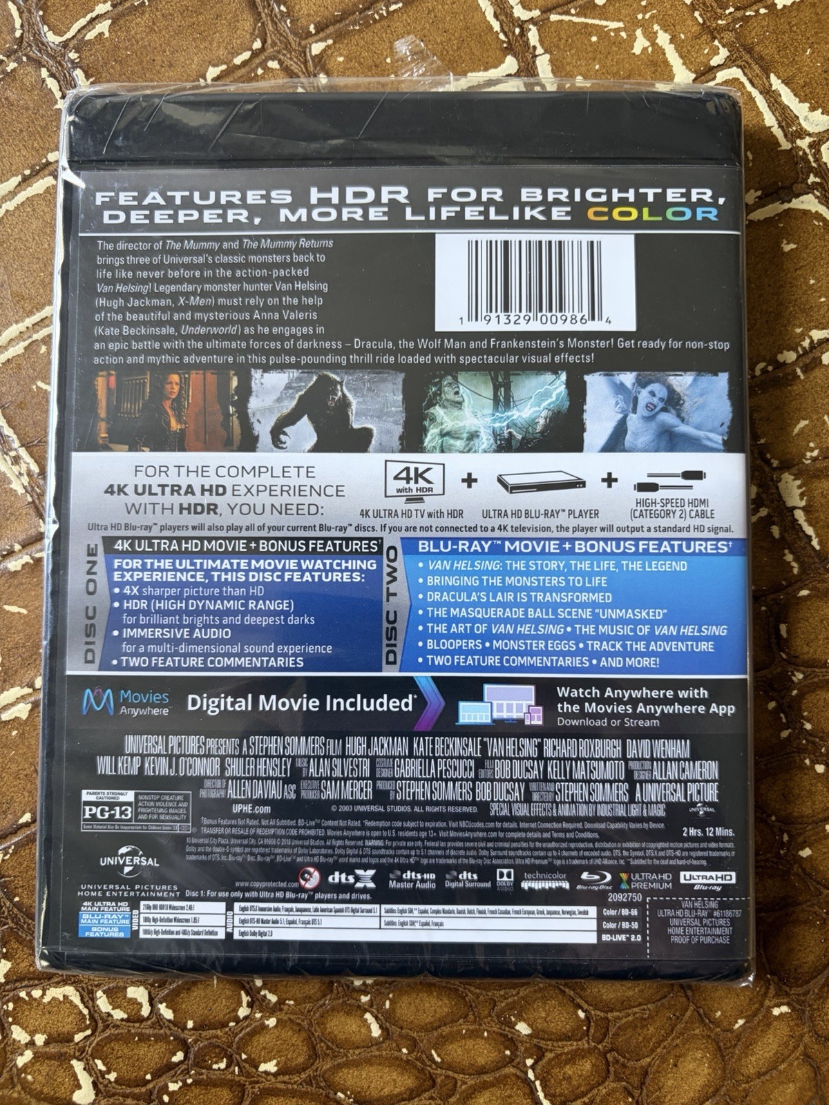 Van Helsing 4K Hd Blu-Ray, Digital, Brand New Sealed