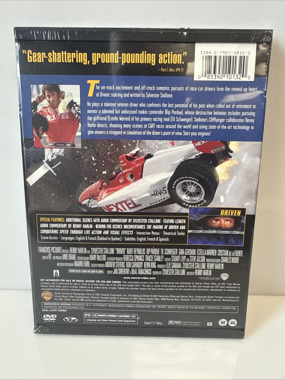 Driven (DVD, 2001) – Sylvester Stallone, Burt Reynolds – Snap Case – Sealed