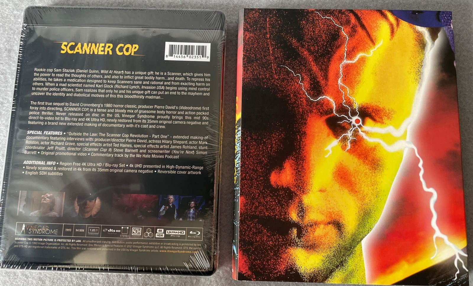 Vinegar Syndrome Scanner Cop & Scanner Cop II The Showdown 4K Ultra HD Box Set