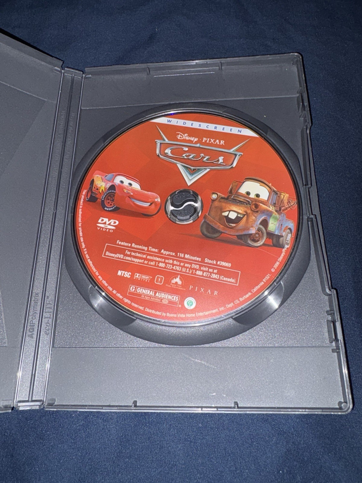 Disney Pixar Cars DVD Widescreen Deleted Scenes G 2006 116 Min English Region 1