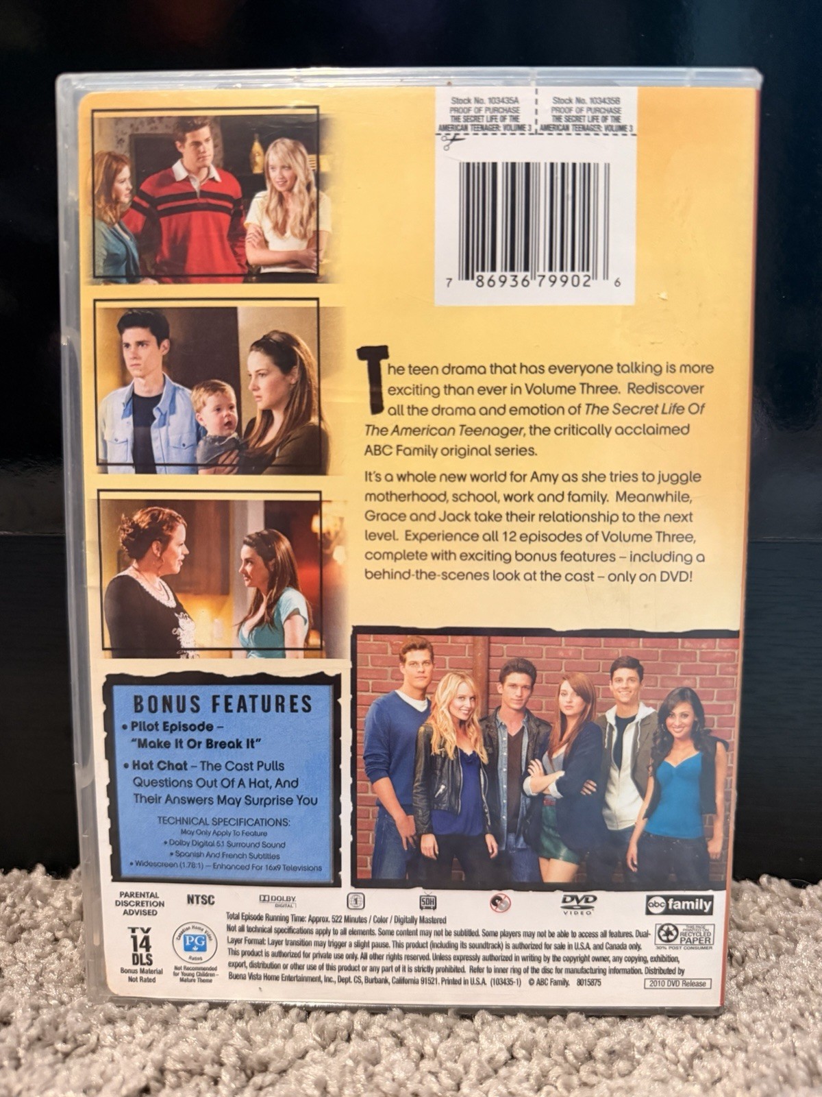 ABC Family Secret Life of the American Teenager Vol 3 DVD PG-13 2010