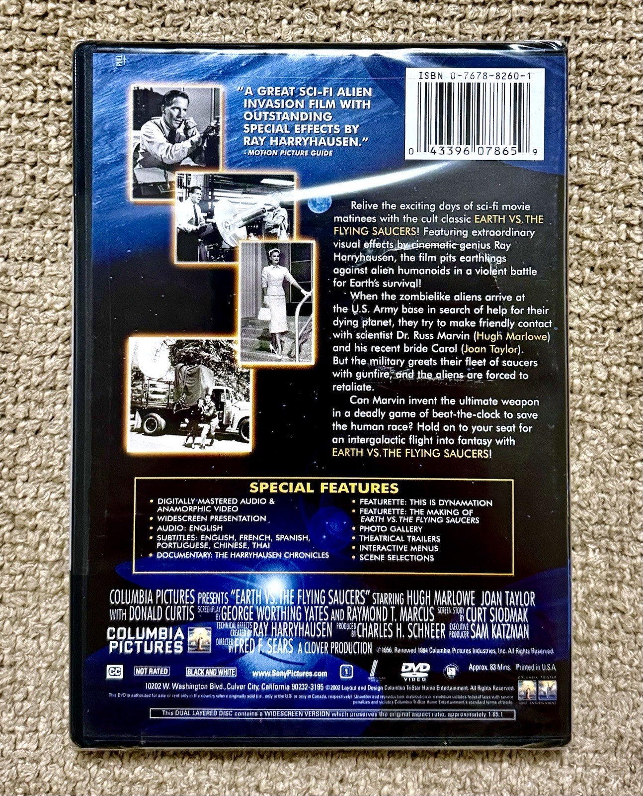 EARTH VS. THE FLYING SAUCERS, (2002), Effects by RAY HARRYHAUSEN, DVD, (SEALED)