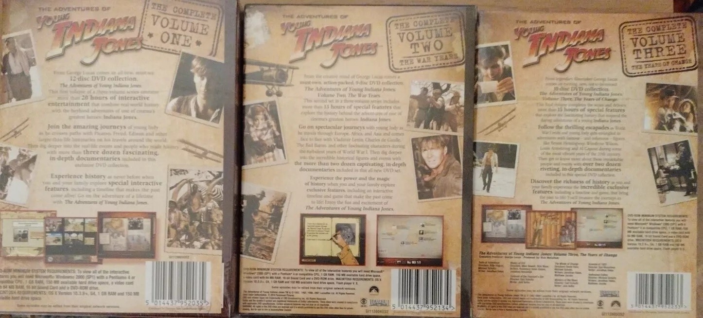 The Adventures of Young Indiana Jones Complete Series DVD NEW (Region 2 PAL)