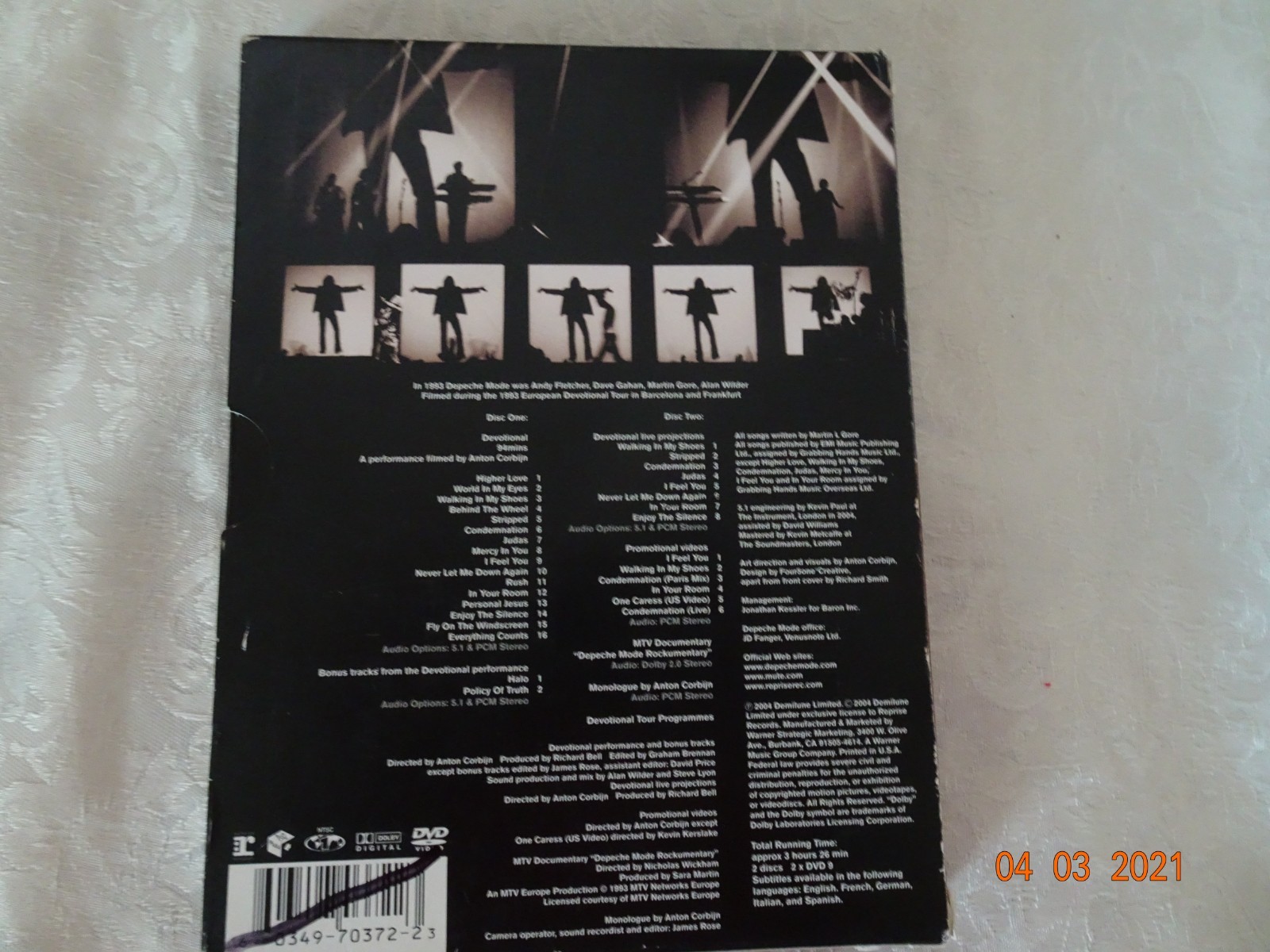 Depeche Mode Devotional Anton Corbijn Film 2xDVD 2004 Reprise Records