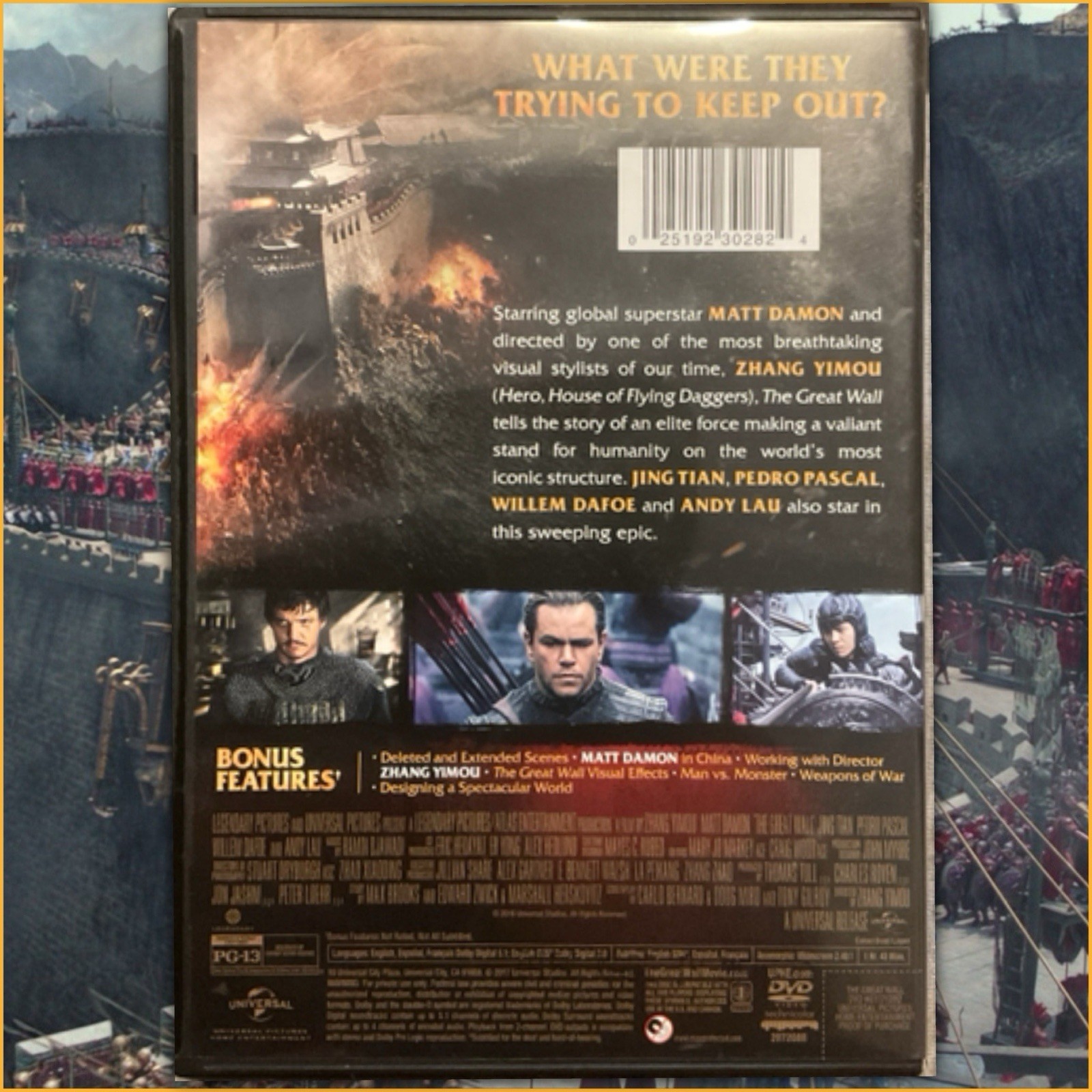 The Great Wall (DVD) FANTASY ADVENTURE EPIC! Matt Damon Star Of THE ODYSSEY!