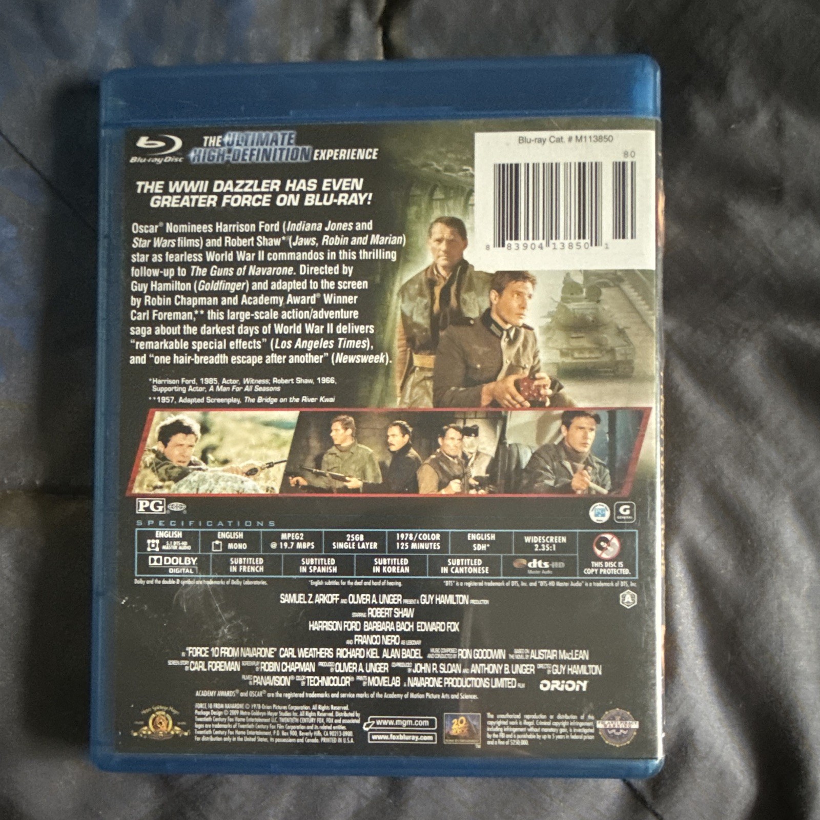 MGM Force 10 from Navarone Blu-ray Widescreen Subtitles PG 1978 125 min