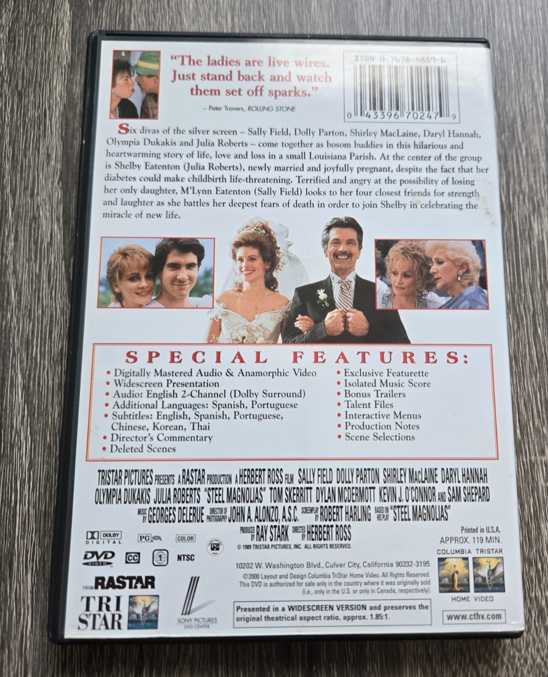 Steel Magnolias (DVD) Special Edition Widescreen 1989 PG 119 Min Sally Field