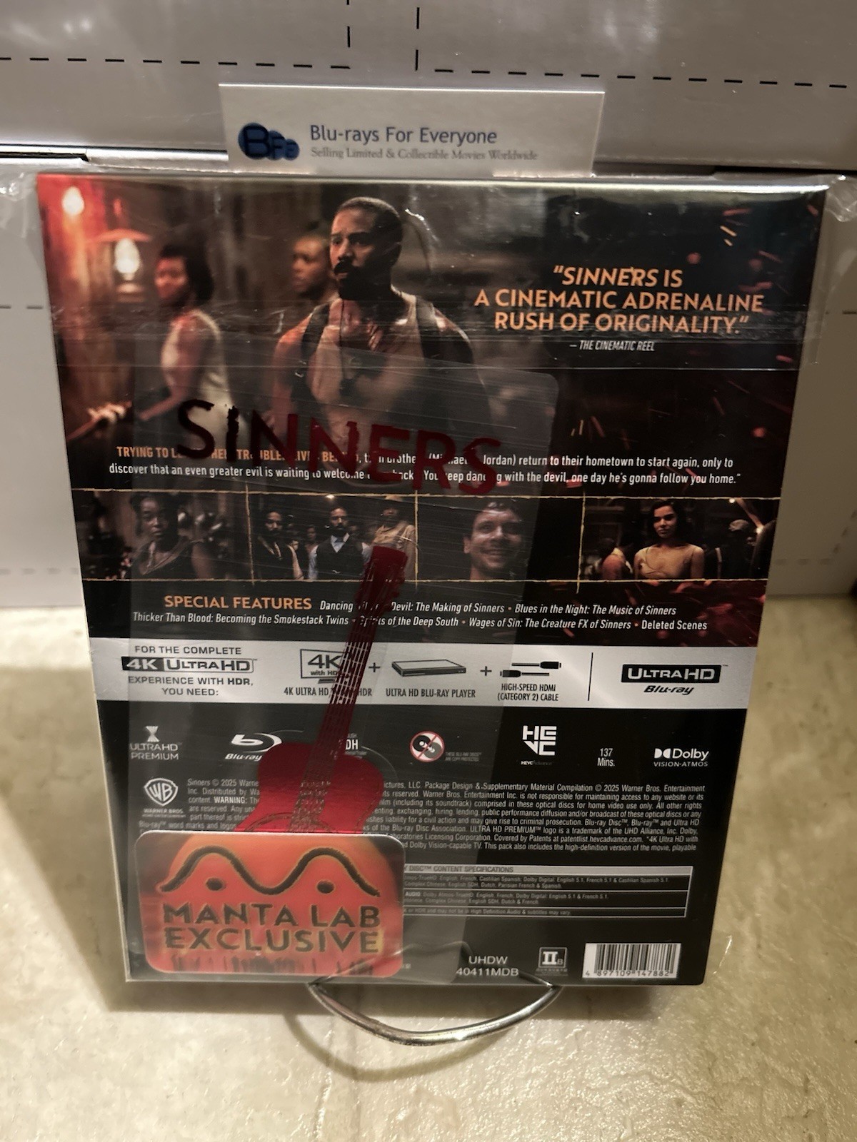 NEW Michael B Jordan Sinners 4K DLB SteelBook Blu-ray [2025] Manta Lab Exclusive