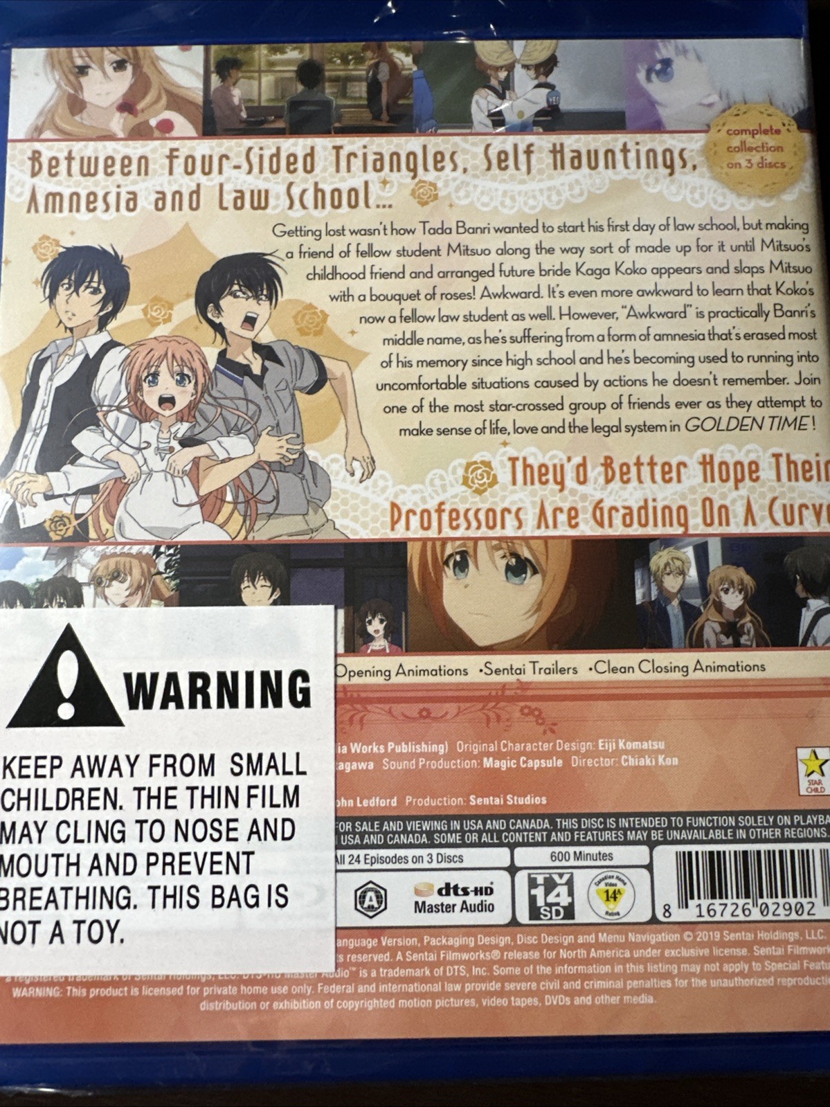 Brand *NEW* Sealed Golden Time Complete Series Anime Blu-Ray 24 Epi Eng Sub+Dub
