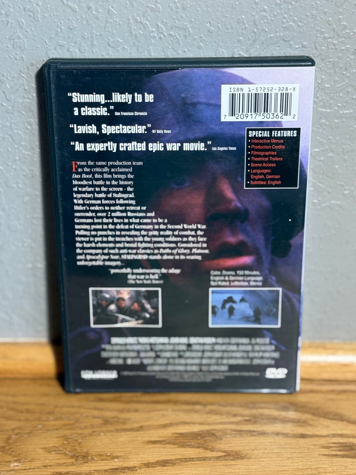 Stalingrad DVD 1993 Collector’s Edition English German Audio Joseph Vilsmaier