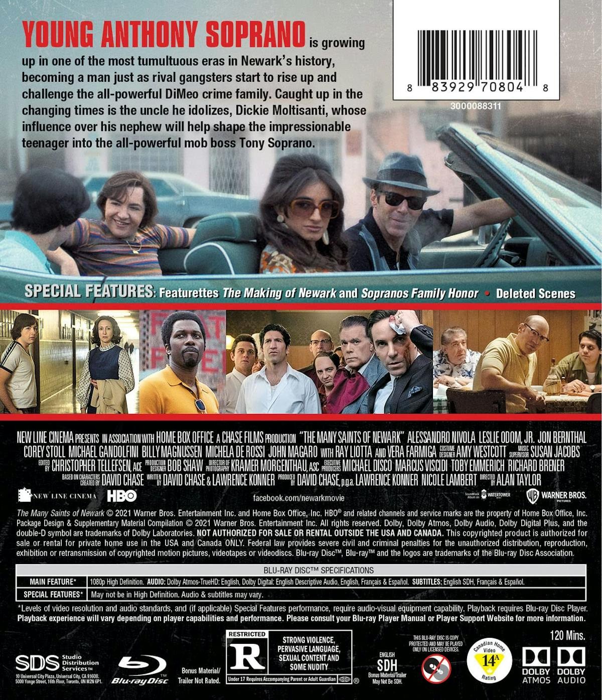 The Many Saints of Newark Blu-ray Alessandro Nivola NEW