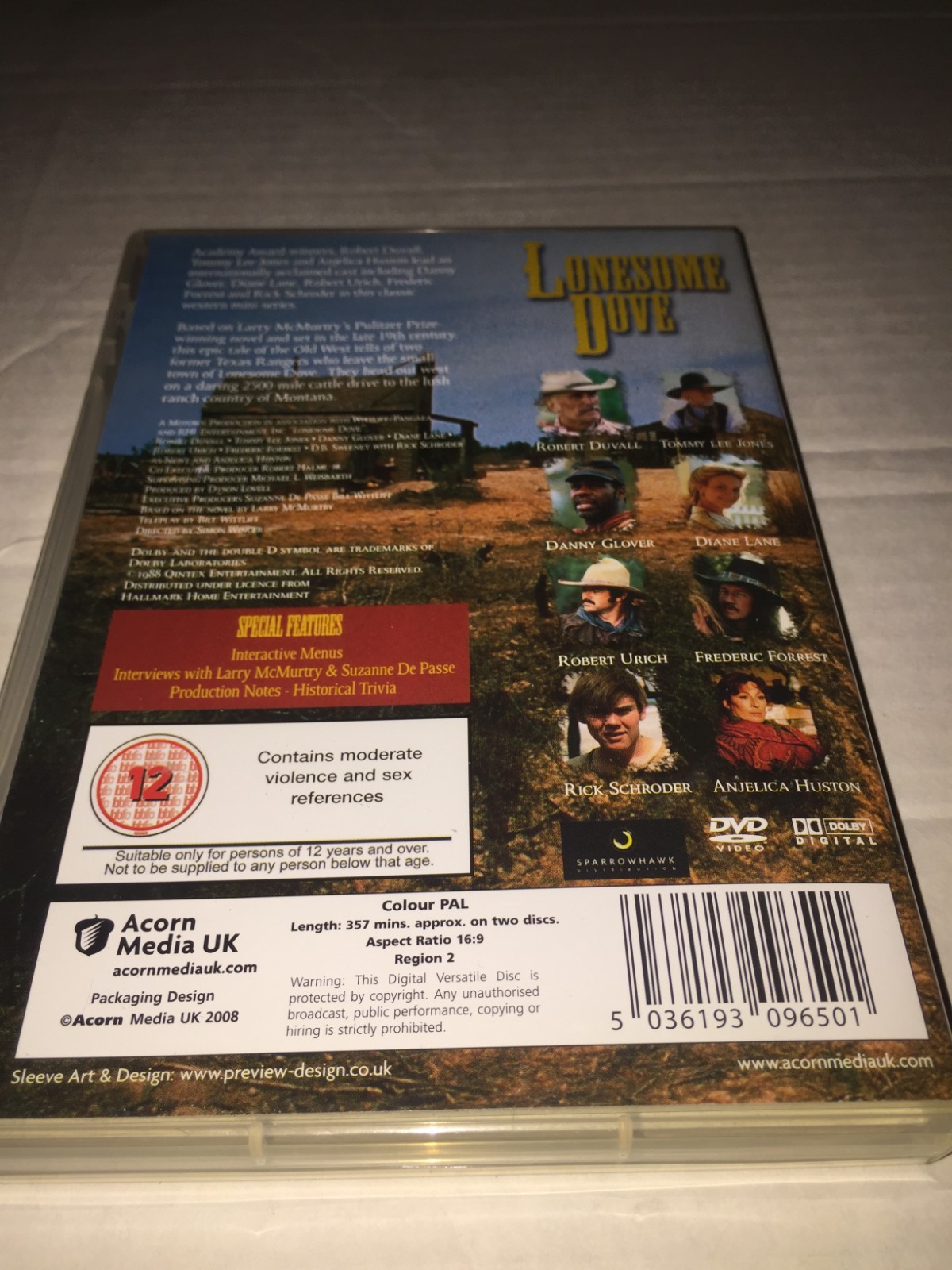 Lonesome dove dvd 2 DISC SET ACORN MEDIA United Kingdom