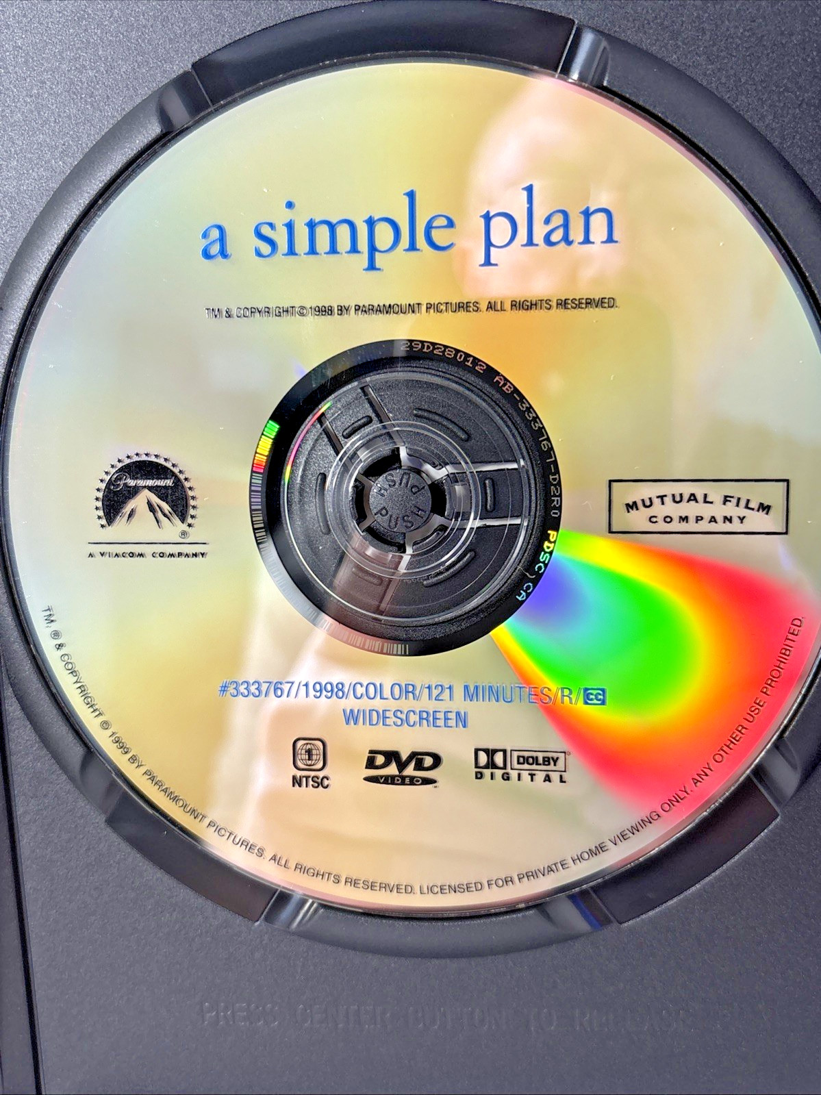 A Simple Plan DVD Bill Paxton Billy Bob Thornton Widescreen VG