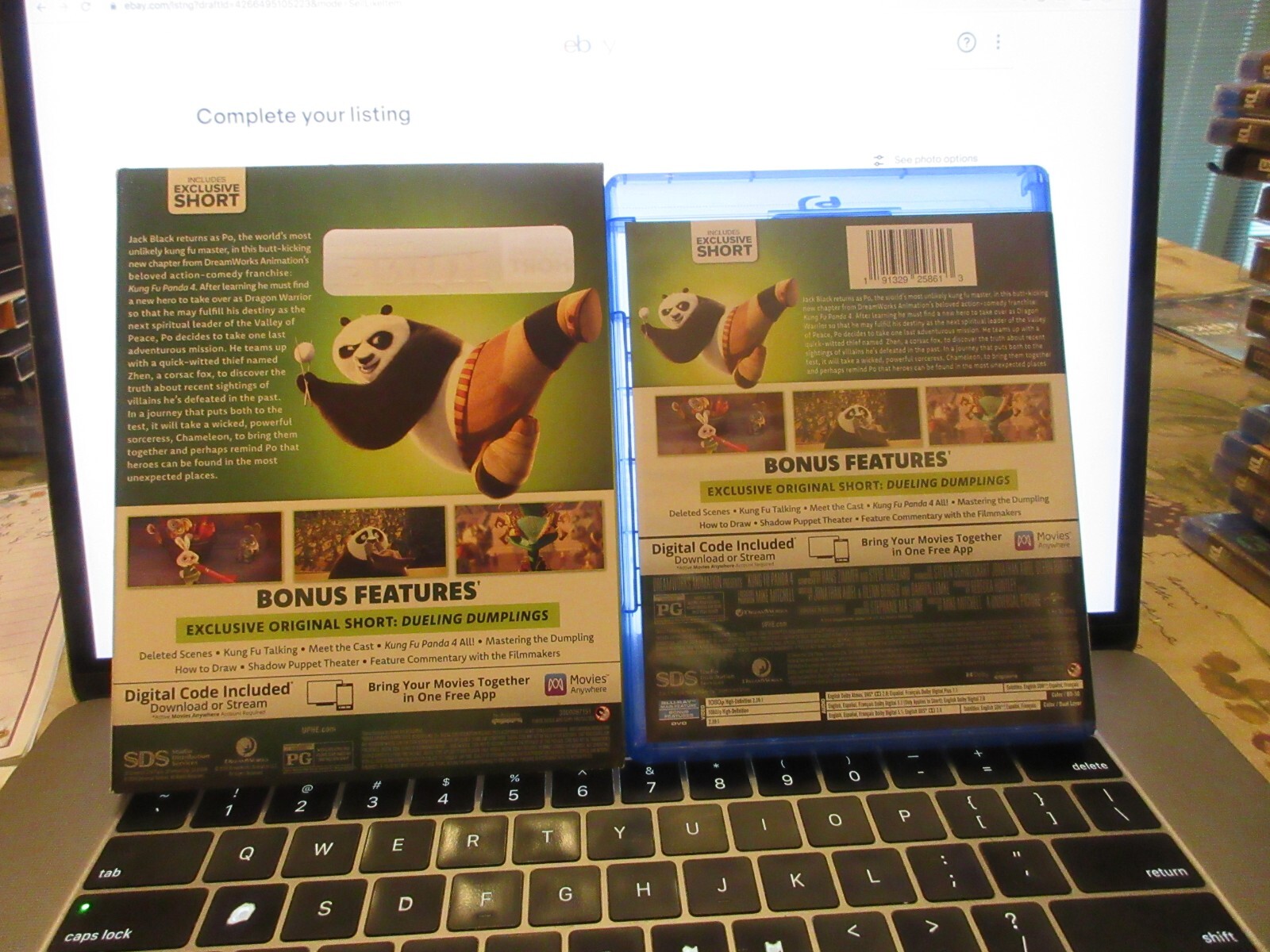 Kung Fu Panda 4 (Blu Ray + DVD) *NO DIGITAL* w/SLIPCOVER NICE!