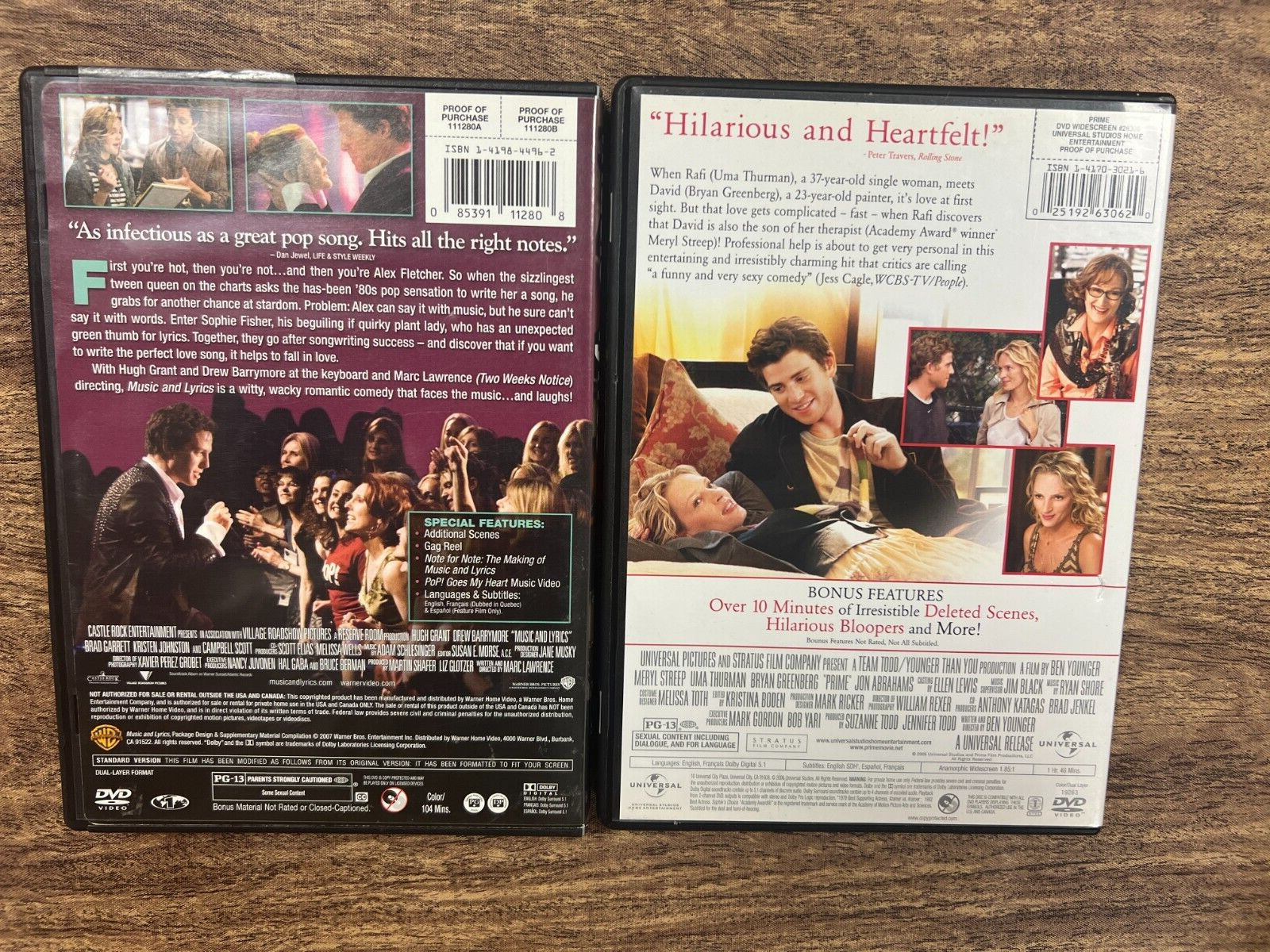 14 Romantic Comedy Movies -Various Titles and Actors – dated 2001-2010