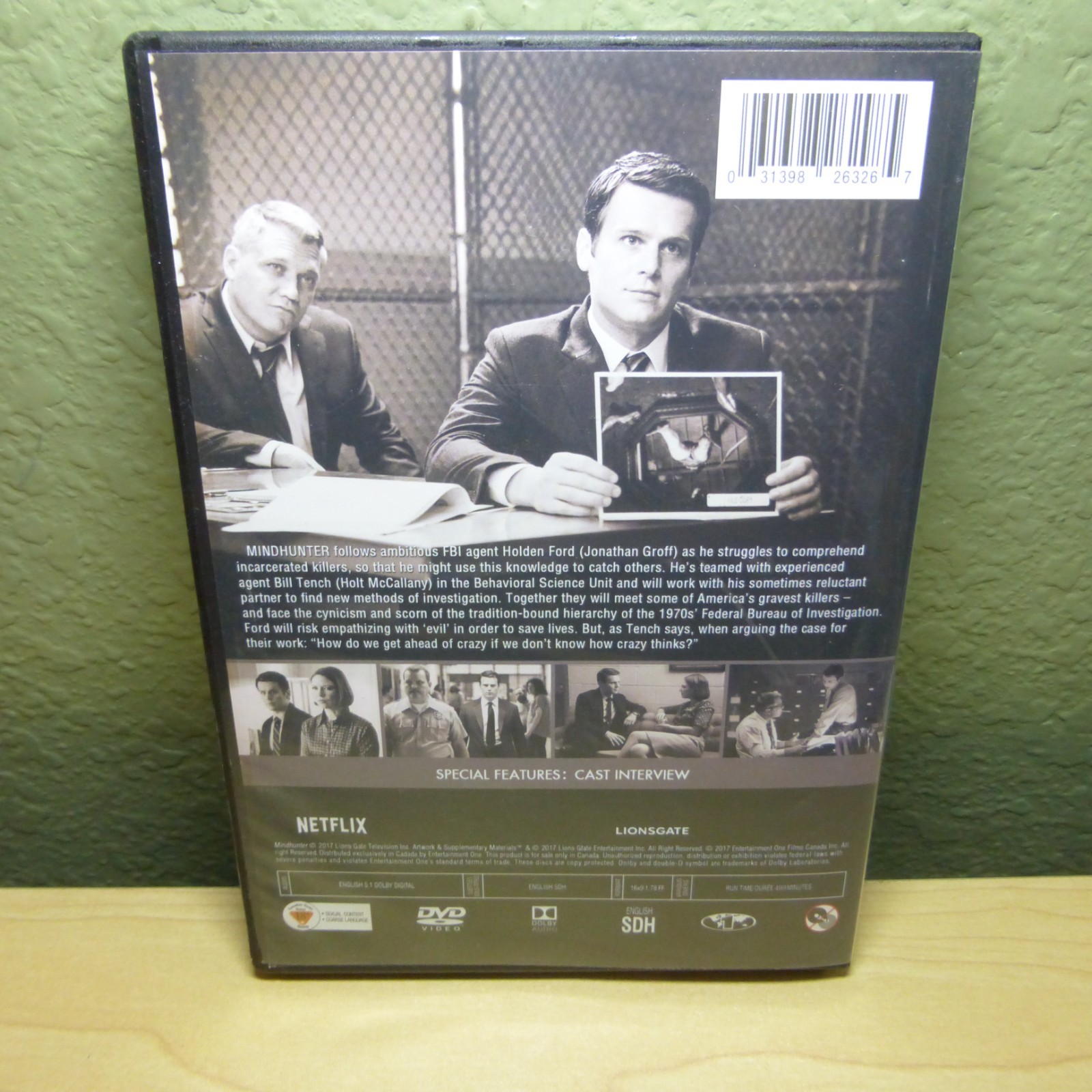 Mindhunter The Complete First Season DVD Set 3 Discs David Fincher