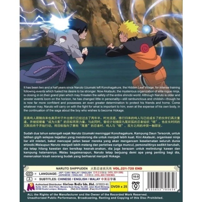 Naruto Shippuden Complete SeriesVol.1 – 220 END Anime (English Dub) Free Ship