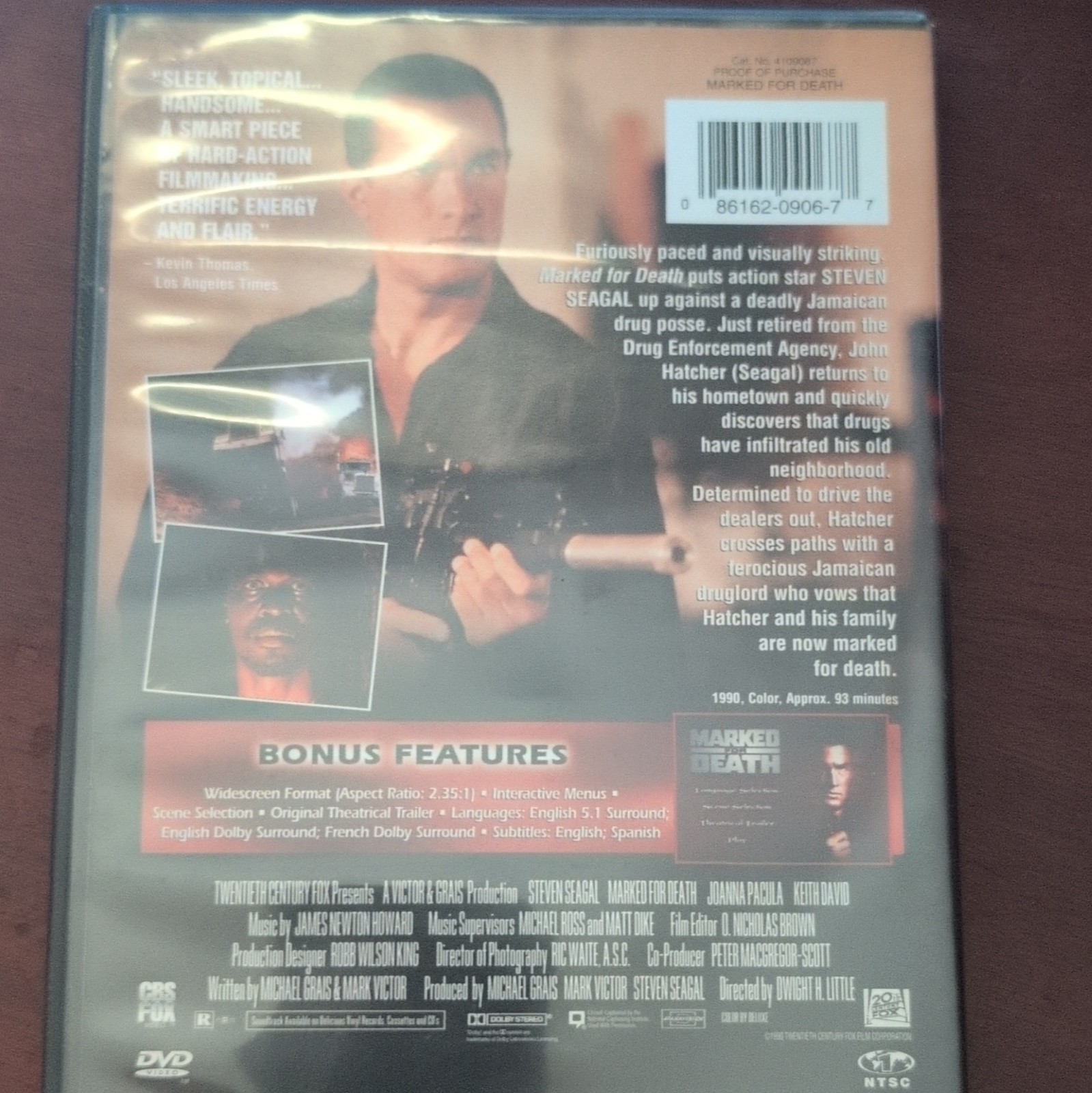 20th Century Fox Marked for Death DVD Widescreen Steven Seagal R 1990 93 min