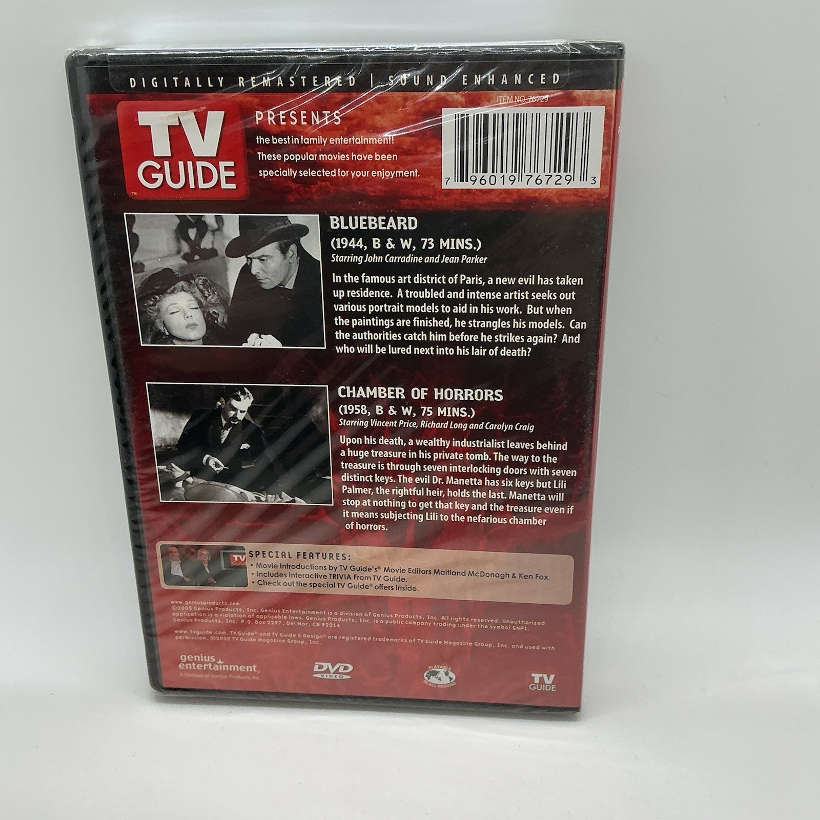 TV Guide Presents Horror Classics Bluebeard Chamber of Horrors DVD 2005 Sealed