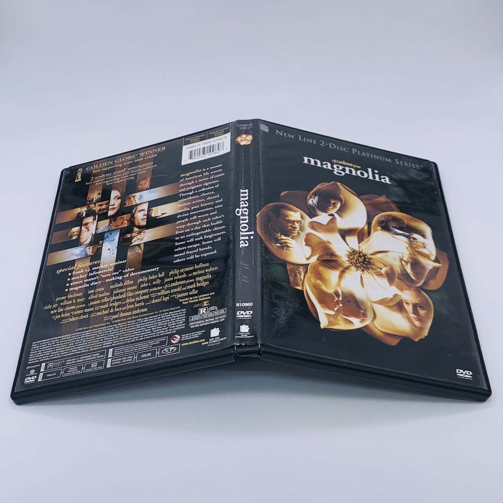 Magnolia DVD, 1999 Jeremy Blackman Tom Cruise New Line 2-Disc Platinum Series