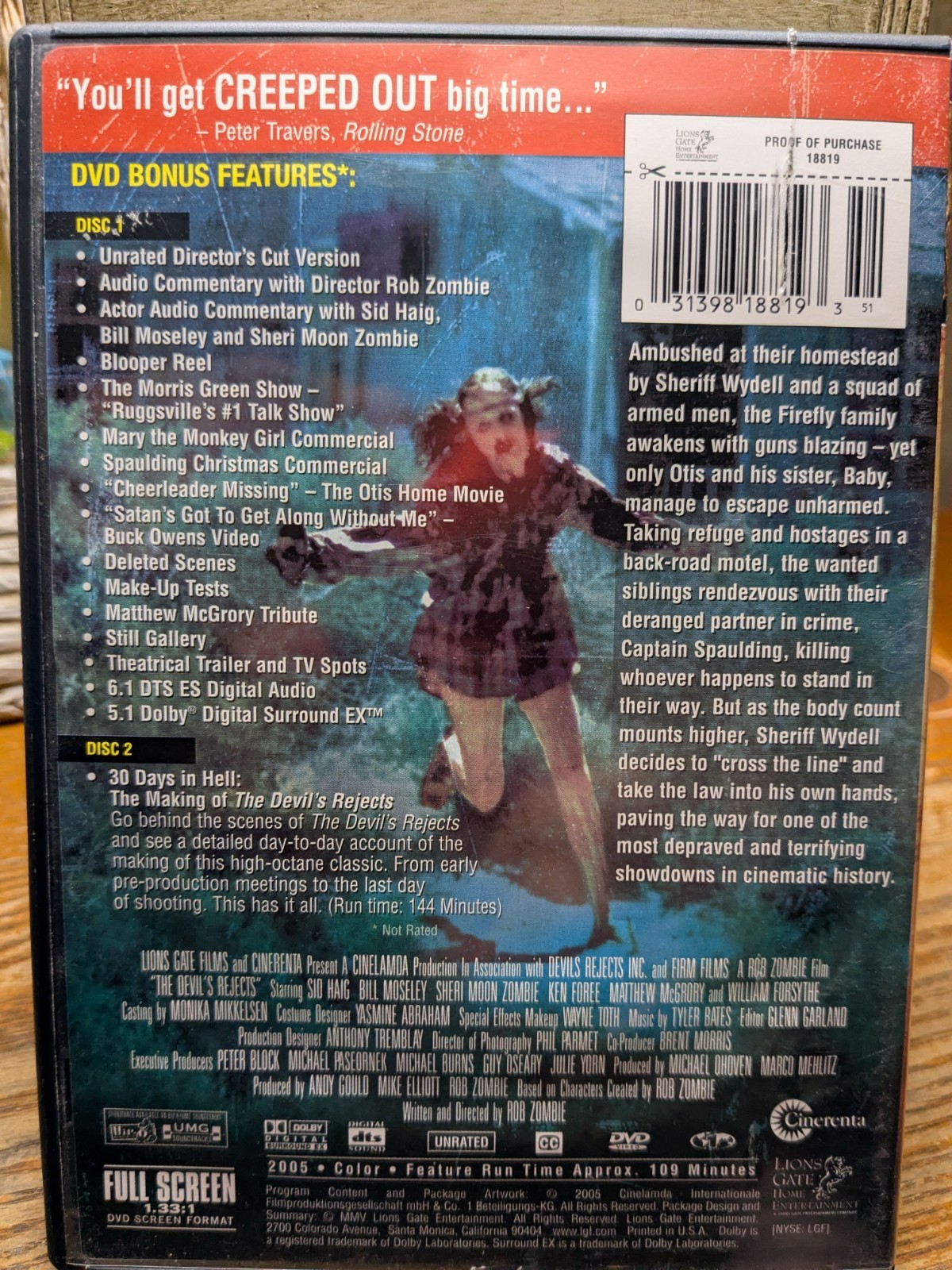THE DEVIL’S REJECTS (2 DVD SET) 2005 Director’s Cut UNRATED – FULL SCREEN