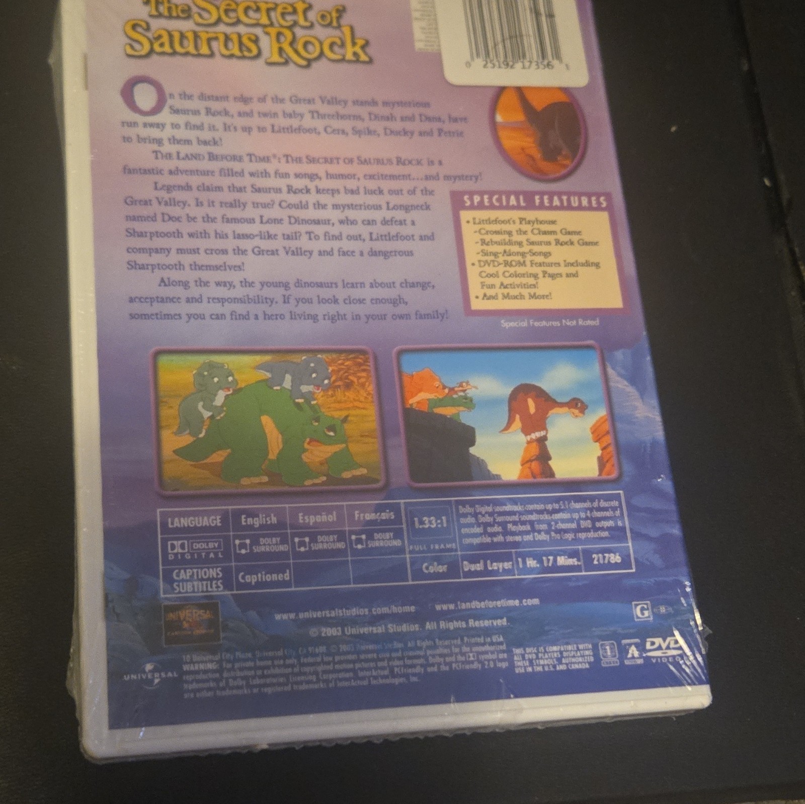 The Land Before Time DVD Lot: Great Valley Adventure + Saurus Rock (G) 2003