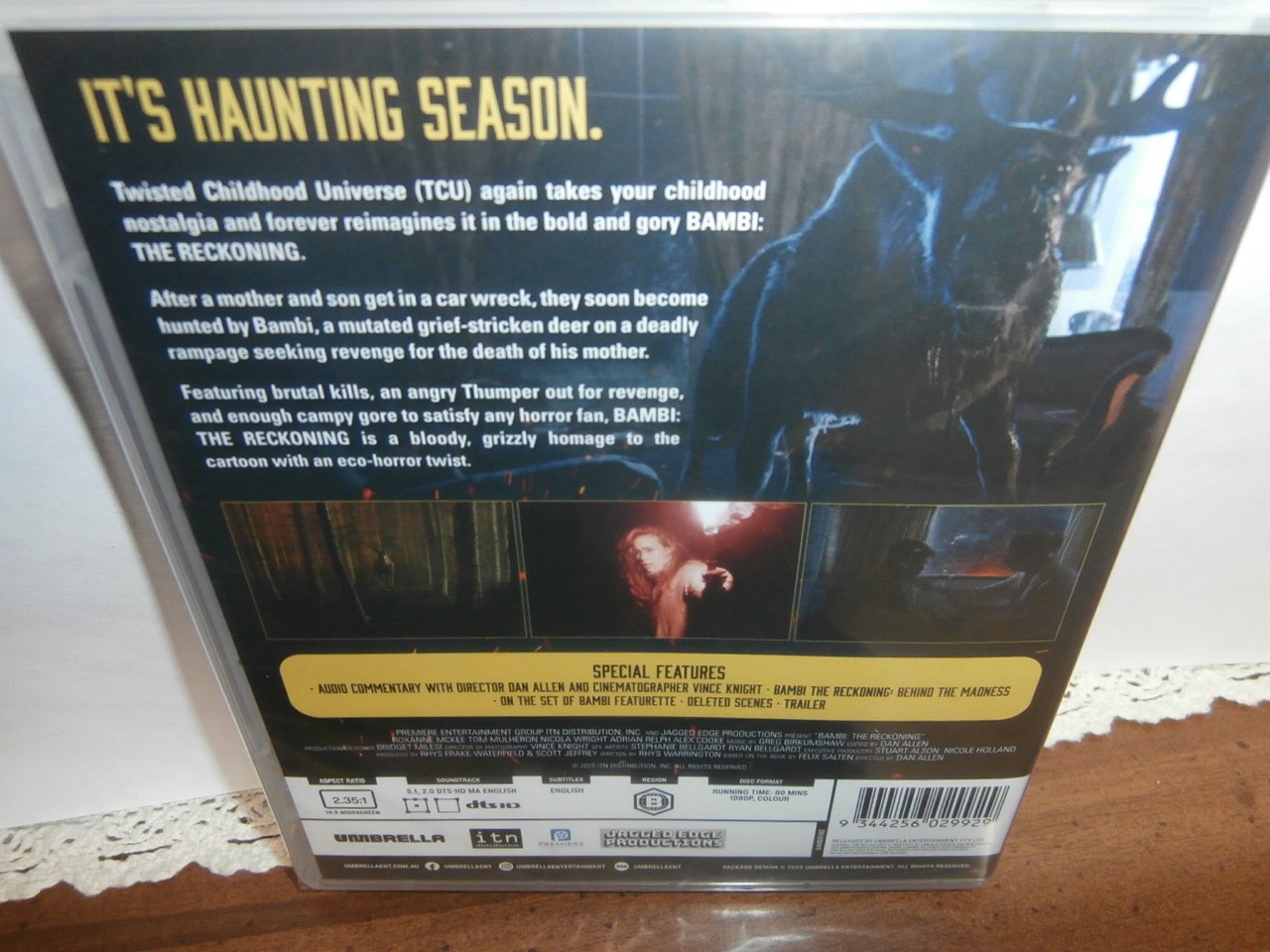 BAMBI: THE RECKONING & RAZORBACK BLU-RAY GORY/BLOODY/SAVAGE HORROR THRILLERS