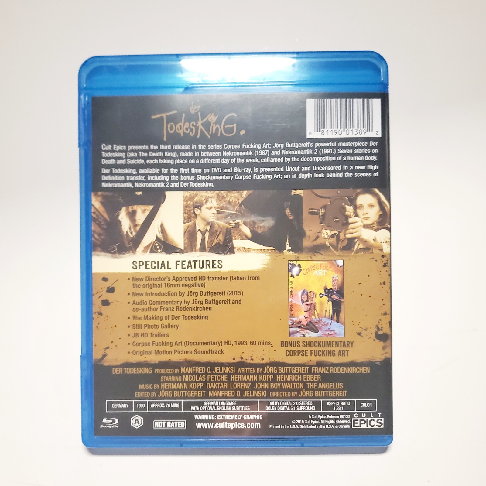 Cult Epics Der Todesking (1990) Blu-ray NR Commentary + Trailer + BTS